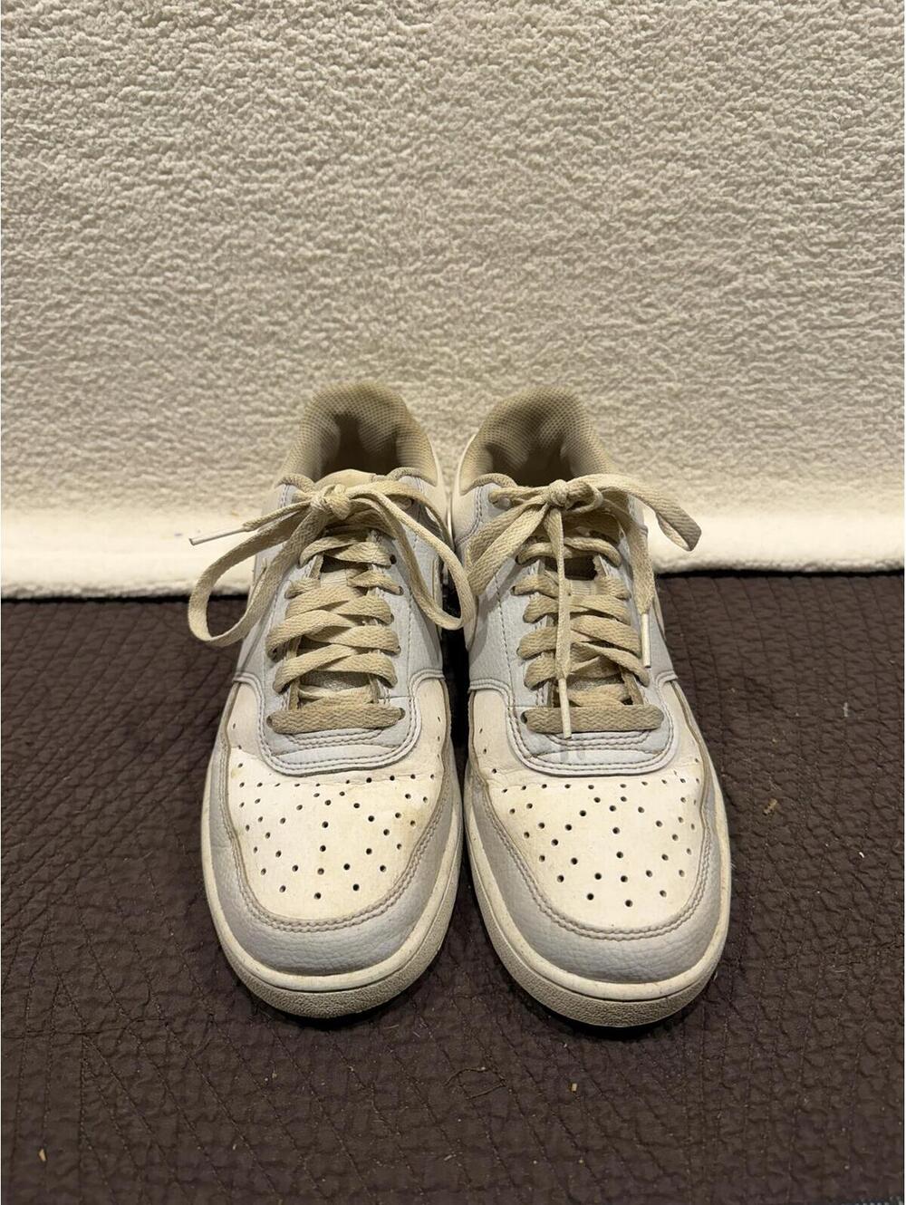Nike White& Blue Leather Sneakers